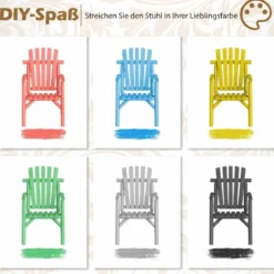 Holz Wetterfester Gartensessel mit Geneigter Rückenlehne & Armlehnen Gartenstuhl Braun