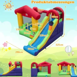Hüpfburg Aufblasbare Spielburg für Kinder mit Rutsche 325 x 290 x 205 cm