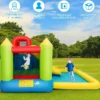 Hüpfburg aufblasbar Wasserrutsche Spielpool Planschbecken mit Rutsche 350 x 280 x 190cm
