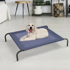 Hundebett Hundeliege outdoor Haustierbett Hund 130 x 90 x 20 cm Grau