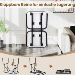 Hundepflegetisch klappbar Haustierpflegetisch höhenverstellbar Trimmtisch mit Schlingen Schwarz 80,5 x 46 x 76,5 cm
