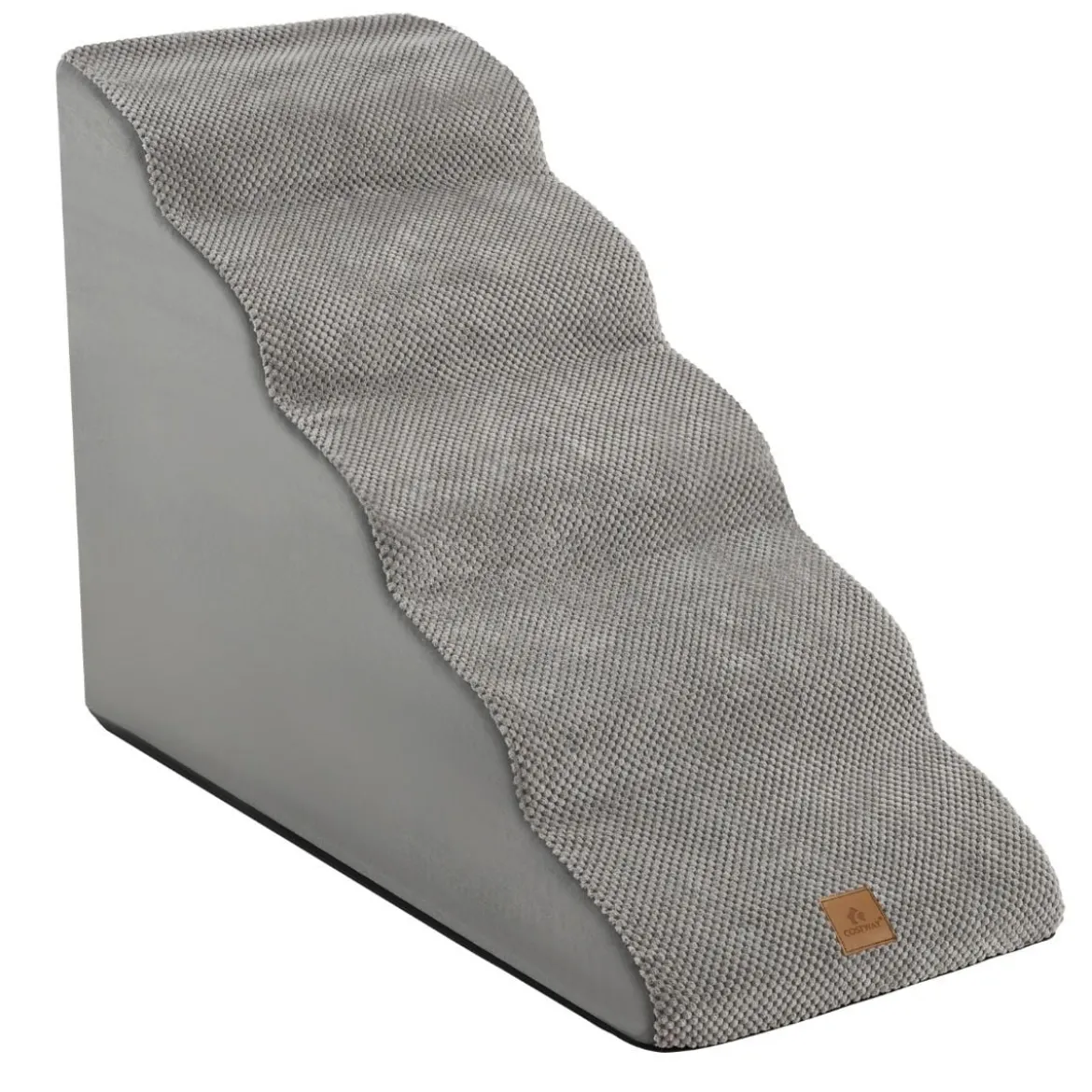 Hundetreppe 5 Stufen rutschfeste Hundestufe aus Schaumstoff Grau