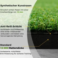 3-in-1-Abschlagmatte für Golf Hochwertige Schlagmatte mit Kunstrasen 152 x 117 cm
