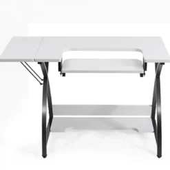 2 in 1 Arbeitstisch und Nähtisch Mehrzwecktisch Computertisch Schreibtisch Nähmaschinenplattform 116,5 x 59,5 x 76 cm