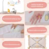 4 in 1 Babybett mit Abnehmbarem Baldachin Reisebett mit Matratze Beistellbett mit Rollen Rosa