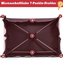 4-in-1-Baby-Laufstall Faltbares Deluxe-Babybett mit Rollen 103 x 72,5 x 112 cm Rot + Schwarz