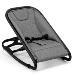 2 in 1 Babywippe und Babyschaukel klappbar Babyliegestuhl mit 2 verstellbaren Liegepositionen bis 15 kg Grau