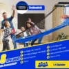 8 in 1 Basketballautomat mit 4 Bällen & Luftpumpe & 8 Spielmodi Arcade Basketballspiele Dunkelblau