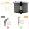 3 in 1 Beistellbett & Babywiege Babybett mit 7-fach verstellbarer Höhe Dunkelgrau