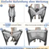 3 IN 1 Beistellbett Klappbar Reisebett mit Matratze Hängespielzeug Beige