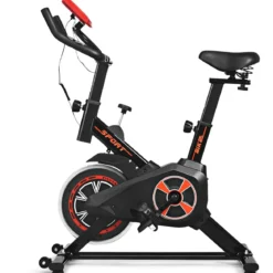 Indoor Fahrrad mit 6KG Schwungrad Heimtrainer Fahrrad LCD-Anzeige Schwarz und Rot