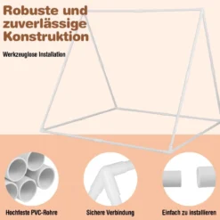 Indoor Kinder Spielzelt mit Waschbarer Gepolsterter Matte & Bunte Fahnen Schlafzelt