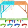 Indoor & Outdoor Esstisch aus Akazienholz für 4-6 Personen rechteckiger Gartentisch 140x75x75cm