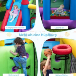 Indoor- & Outdoor Hüpfburg Hüpfburg mit Langer Rutsche 325 x 323 x 230 cm