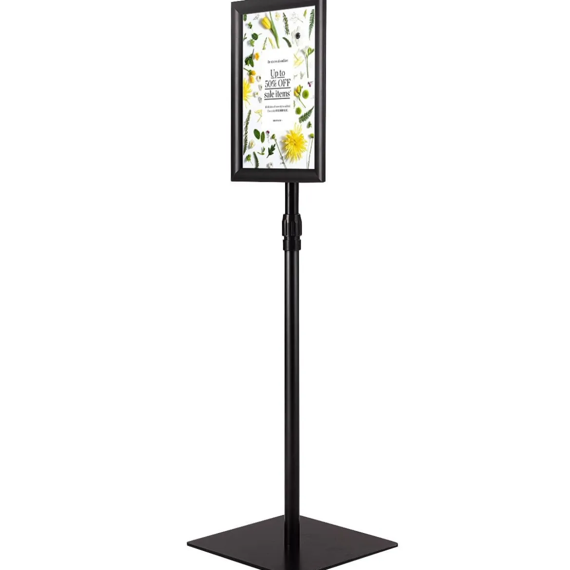 Infoständer DIN A4 Höhenverstellbarer Abnehmbarer Plakatständer Plakat Silber/Schwarz 33 x 24 cm