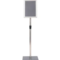 Infoständer DIN A4 Höhenverstellbarer Abnehmbarer Plakatständer Plakat Silber/Schwarz 33 x 24 cm