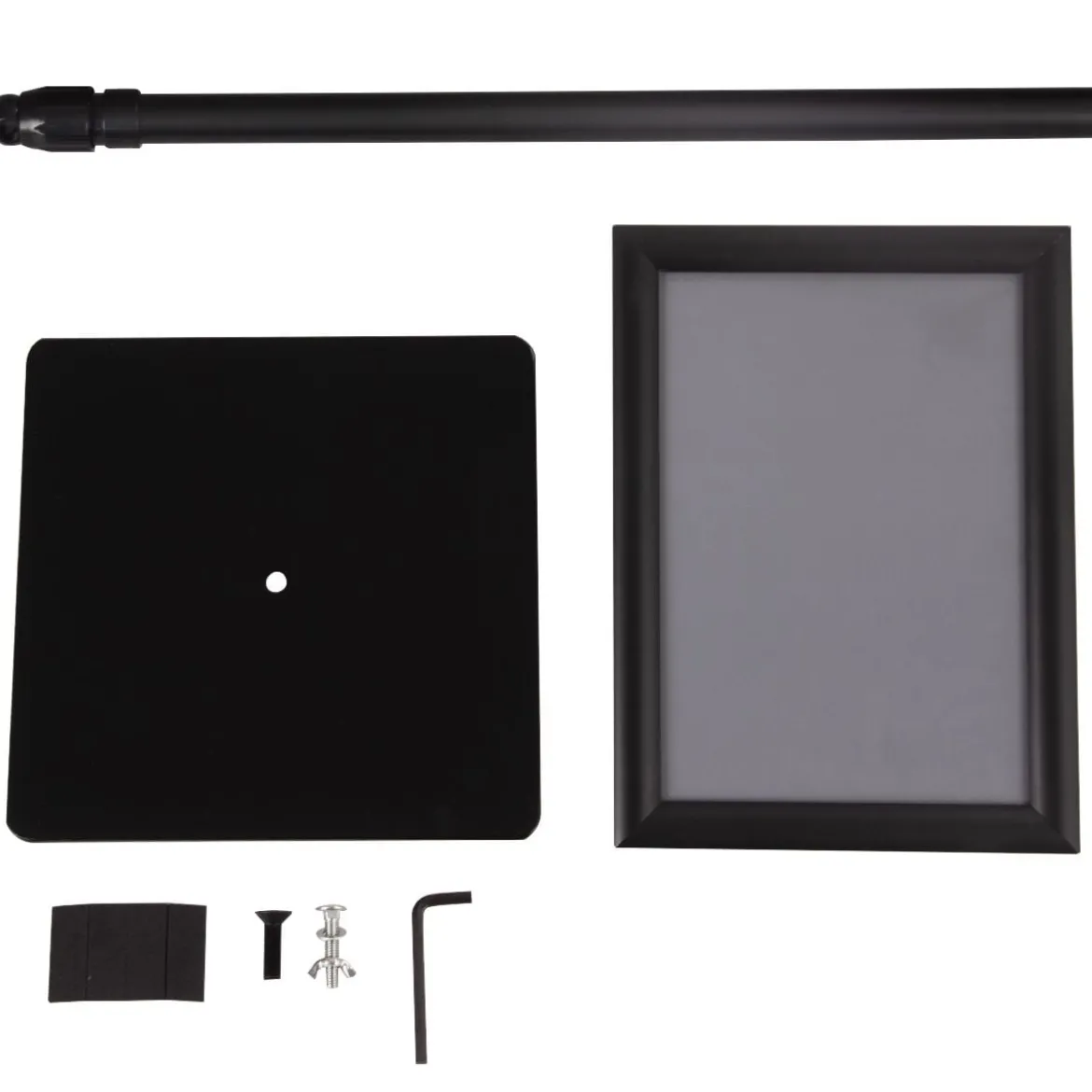 Infoständer DIN A4 Höhenverstellbarer Abnehmbarer Plakatständer Plakat Silber/Schwarz 33 x 24 cm