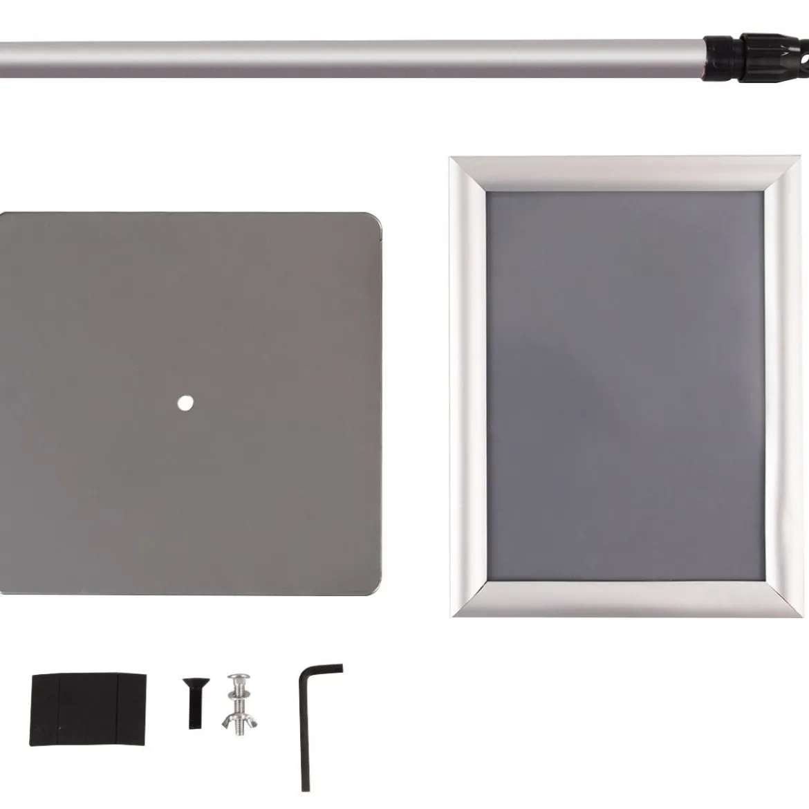 Infoständer DIN A4 Höhenverstellbarer Abnehmbarer Plakatständer Plakat Silber/Schwarz 33 x 24 cm
