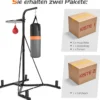 2 in 1 Freistehender Boxsackständer mit Boxsack & Höhenverstellbarem Speedball Boxsackhalterung