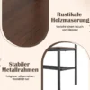 3-in-1 Garderobenständer mit Haken Schuhbank und Regal 60 × 30 × 166 cm Rustikalbraun