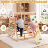 8 in 1 Indoor Klettergerüst aus Holz für Kinder ab 3 Jahren Klappbares Kletterspielzeug Set Bunt