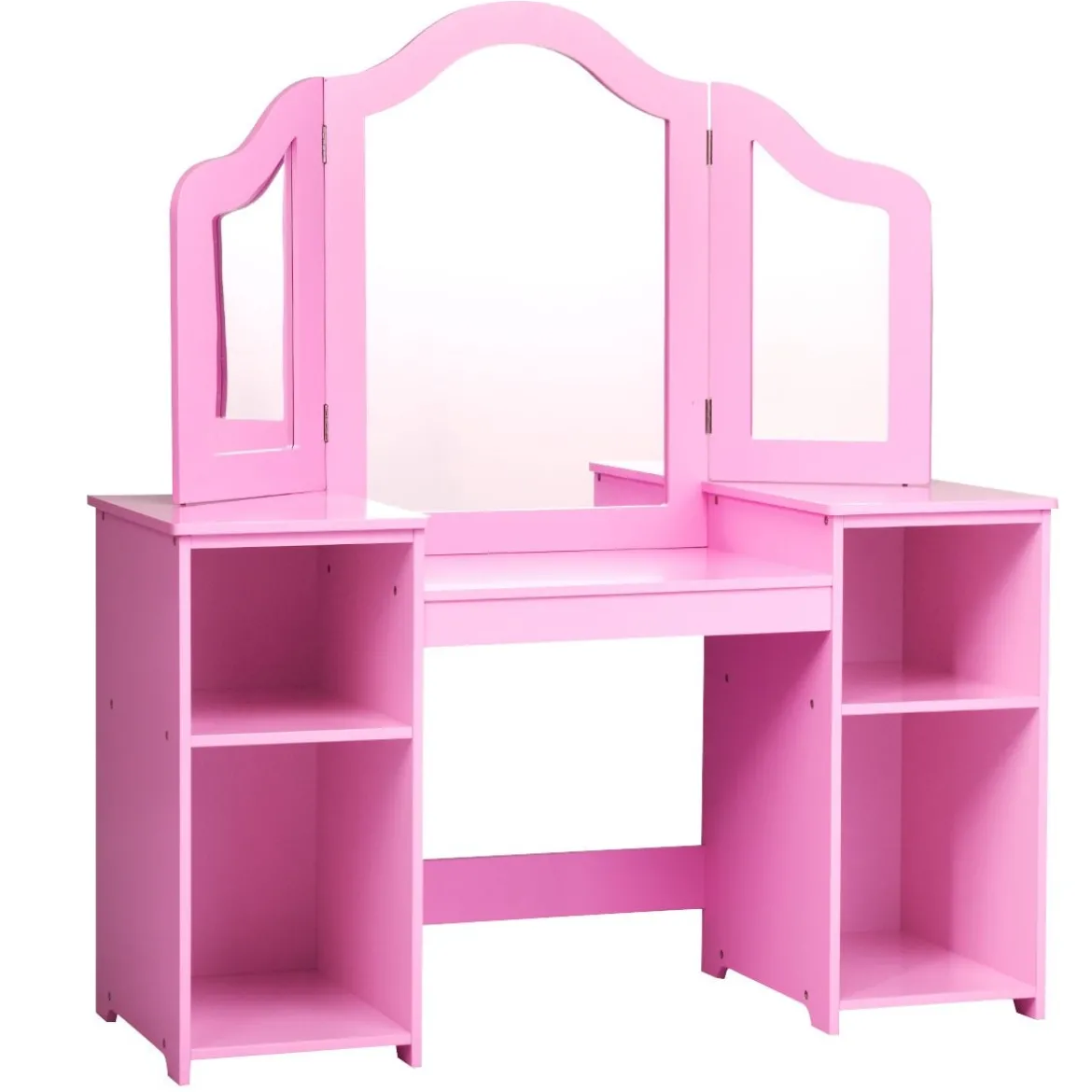 2 in 1 Kinder Schminktisch Schreibtisch mit spiegel 107 × 40 × 117 cm