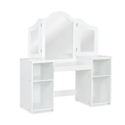 2 in 1 Kinder Schminktisch Schreibtisch mit spiegel 107 × 40 × 117 cm