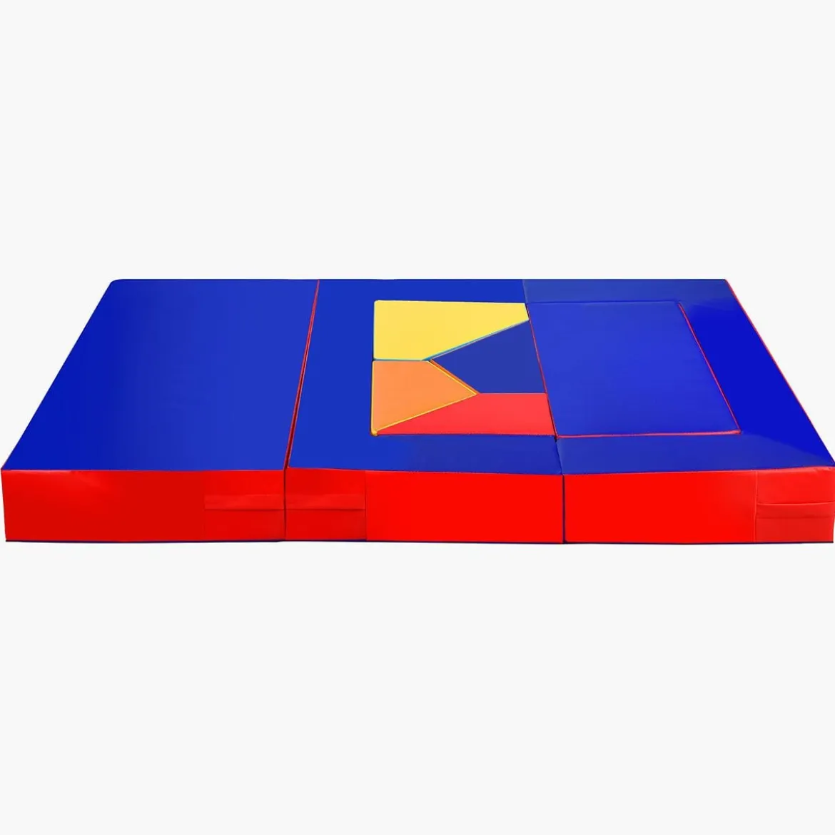 4 in 1 Kinder Sofa & Sitzgruppe & Bett & Puzzle Matraze 6 tlg. Schaumstoffbausteine Soft Foam Bunt