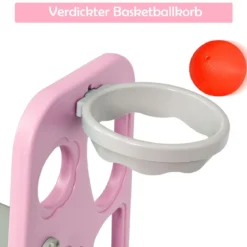 4 in 1 Kinder Spielplatz Kinder Rutsche & Schaukel Gartenschaukel Rosa