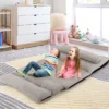 3 in 1 Klappbares Bodensofa mit Schlaffunktion & Verstellbarer Rückenlehne Grau