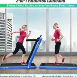 2 in 1 Klappbares Laufband 2,25 HP Tragbares Elektrisches Laufband