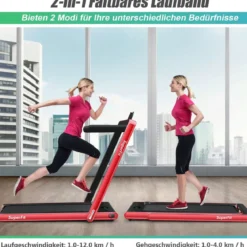 2 in 1 Klappbares Laufband 2,25 HP Tragbares Elektrisches Laufband