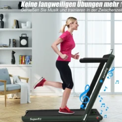 2 in 1 Klappbares Laufband 2,25 HP Tragbares Elektrisches Laufband