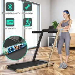 2 in 1 Klappbares Laufband 2,25 HP Tragbares Elektrisches Laufband