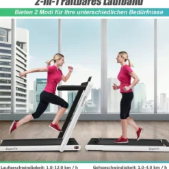 2 in 1 Klappbares Laufband 2,25 HP Tragbares Elektrisches Laufband