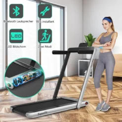 2 in 1 Klappbares Laufband 2,25 HP Tragbares Elektrisches Laufband