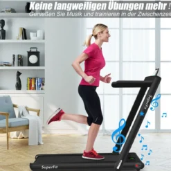 2 in 1 Klappbares Laufband 2,25 HP Tragbares Elektrisches Laufband
