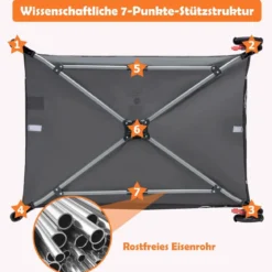 3 in 1 Klappbares Reisebett & Wickeltisch & Laufstall mit Abnehmbarem Moskitonetz