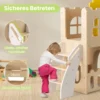 7-in-1 Kleinkind-Rutsche mit Kletterleiter Basketballkorb Tunnel & Stauraum Kinder Rutsche Bunt