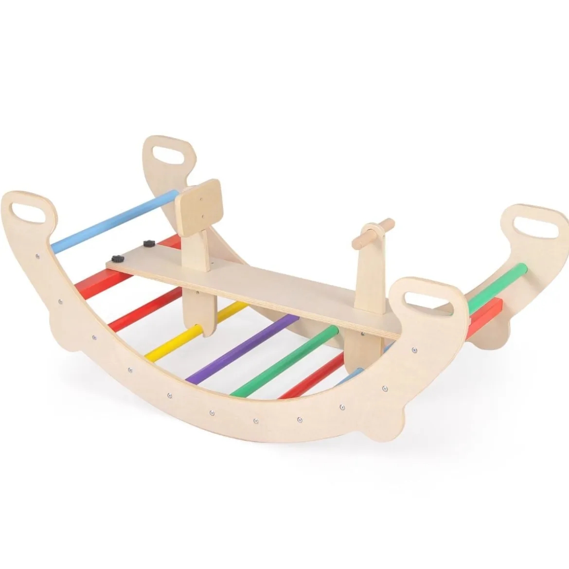 4 in 1 Kletterbogen mit Abnehmbarem Sitz Klettergerüst zum Wippen Schaukeln Klettern Krabbeln
