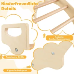 8 in 1 Kletterbogen mit Aufbewahrungsbox Klettergerüst zum Klettern Wippen Krabbeln 80 x 47 x 41 cm