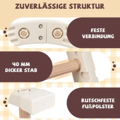 5 in 1 Klettergerüst mit Kletterbogen & Holzdreieck & Rutsche Kletterdreieck inkl. Doppelseitige Rampe