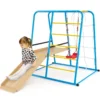 6 in 1 Klettergerüst Schaukel & Rutsche & Kletterstange & Kletterleiter & Seilwand für Kinder ab 3 Jahre