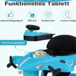 6 in 1 Lauflernhilfe mit Verstellbarer Höhe & Geschwindigkeit Klappbarer Lauflernwagen