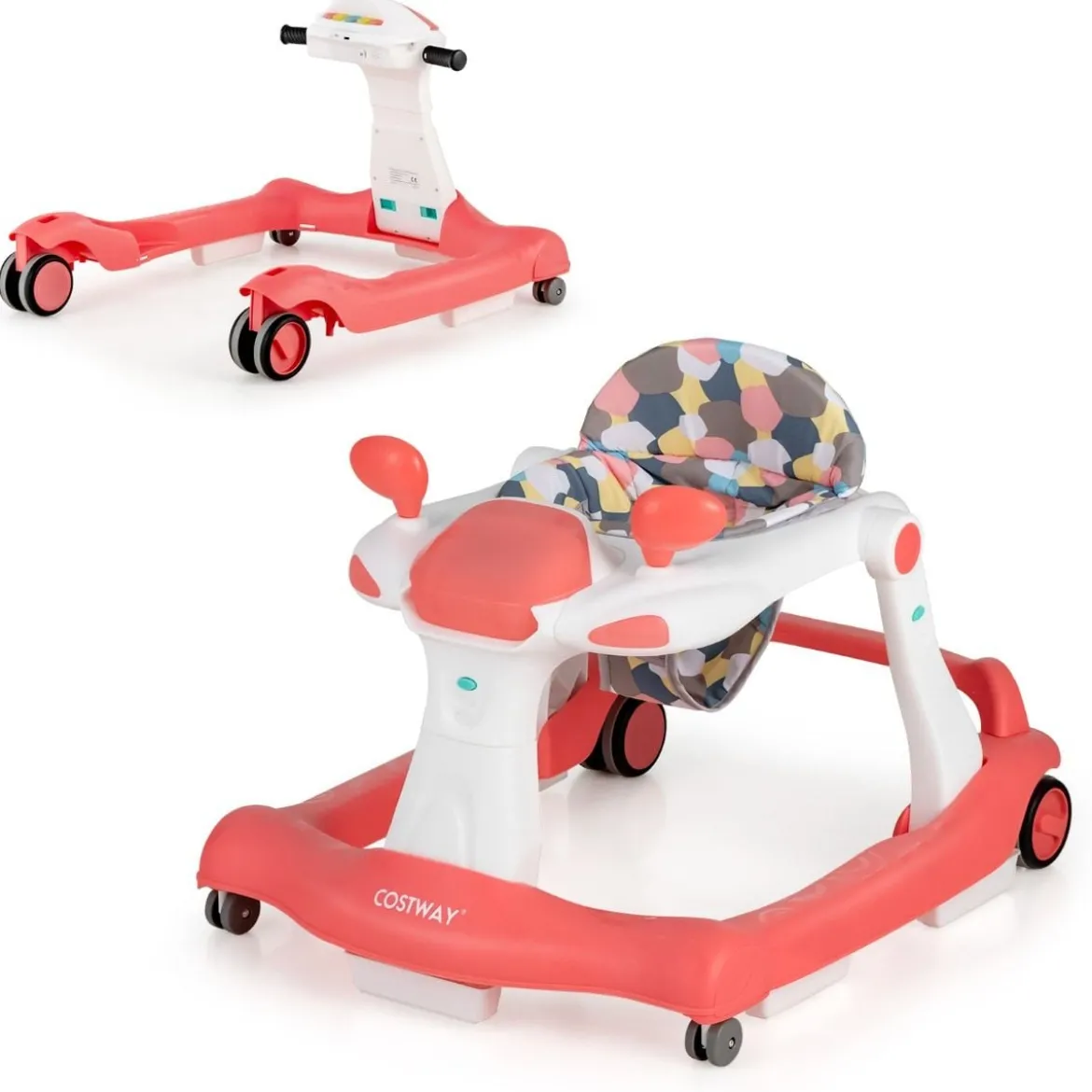 2 in 1 Lauflernwagen Klappbarer Lauflernwage Schwarz/Grün/Grau/Orange/Schwarz+ Weiß
