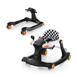 2 in 1 Lauflernwagen Klappbarer Lauflernwage Schwarz/Grün/Grau/Orange/Schwarz+ Weiß