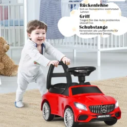 2 in 1 Mercedes Benz AMG Kinderauto und Schiebeauto Kinderauto Rutscher 68 x 31,5 x 42,5 cm Rot