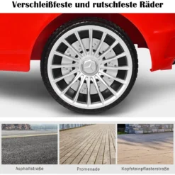 2 in 1 Mercedes Benz AMG Kinderauto und Schiebeauto Kinderauto Rutscher 68 x 31,5 x 42,5 cm Rot