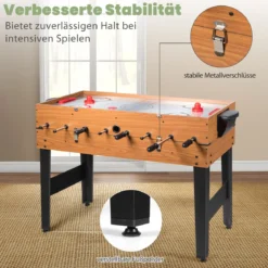3 in 1 Multifunktionaler Spieltisch Tischkicker mit Tischfußball & Billard & Airhockey Kickertsich