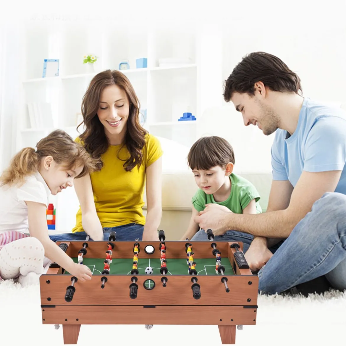 4 in 1 Multifunktionsspieltisch Multispieltisch Multigame Tischfußball Billard Tischtennis Hockey